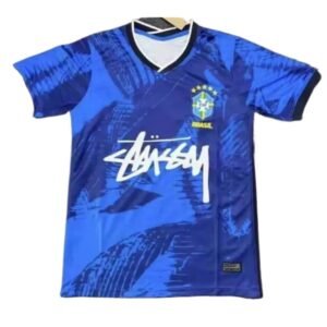 Stussy Brazil co-branded blue jersey