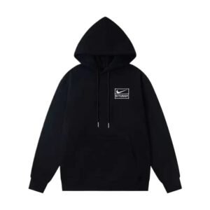 Stussy Co-branded Simple Black Hoodie
