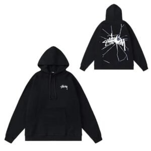 Stussy dark style black hoodie