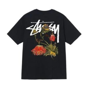 Stussy Floral Style Black T-shirt