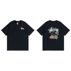 Stussy Floral Style Black T-shirt