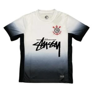 Stussy gradient-style white and black T-shirt