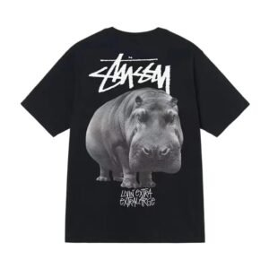 Stussy Hippo Print Black T-shirt