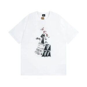 Stussy Playing Card Style White T-shirt