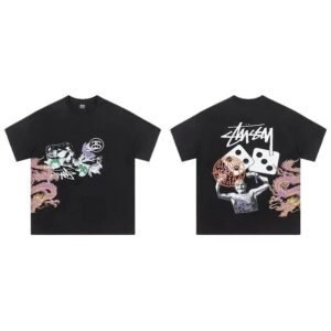 Stussy printed retro-style black T-shirt