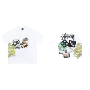 Stussy printed trendy white T-shirt