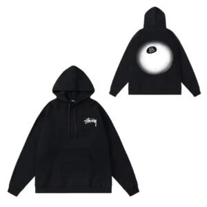 Stussy trendy black hoodie