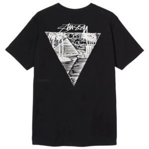 Stussy Triangular Print Trendy Cool Black T-shirt