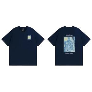 Stussy Van Gogh series dark blue T-shirt