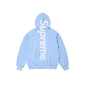 Supreme basic simple style blue hoodie