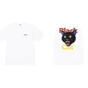 Supreme Black Cat Series White T-shirt
