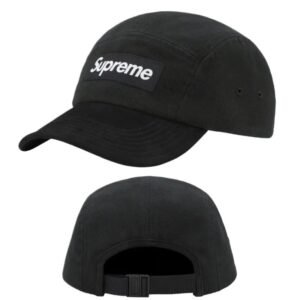 Supreme black minimalist style baseball cap