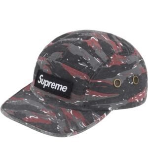 Supreme camouflage style grey-red hat