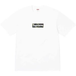 Supreme camouflage-style white T-shirt