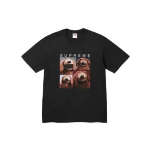 Supreme cartoon print black T-shirt
