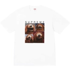 Supreme cartoon print white T-shirt