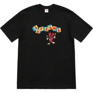 Supreme Cartoon Trendy and Cool Style Black T-shirt
