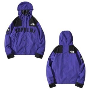 Supreme co-branded outdoor style purple coat