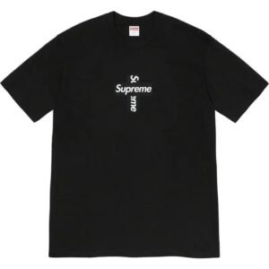 Supreme Cross Trendy Brand Black T-shirt
