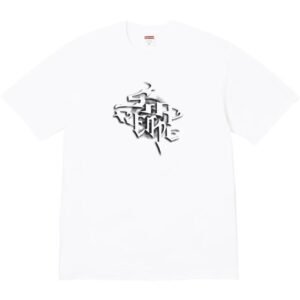 Supreme graffiti-style white T-shirt