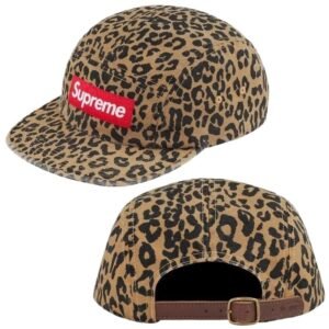 Supreme Leopard Print Trendy and Cool Style Brown Hat