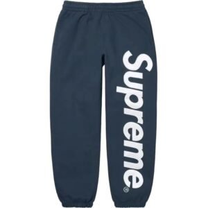 Supreme letter-style navy blue pants