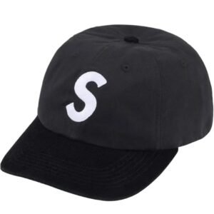 Supreme minimalist style black baseball cap