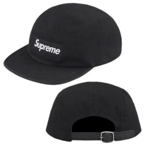 Supreme minimalist style black hat