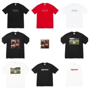 Supreme minimalist style black/red/white T-shirt