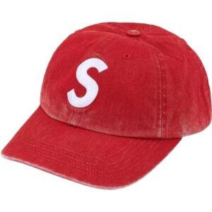 Supreme minimalist style red baseball cap