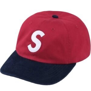 Supreme minimalist style red baseball cap