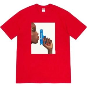 Supreme Printed Trendy Red T-shirt