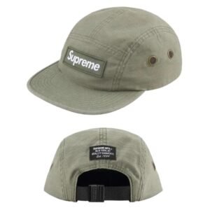 Supreme retro-style military green hat