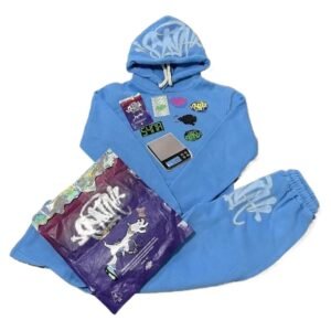 SynaWorld Graffiti-style Blue Sweatshirt