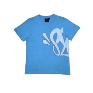 SynaWorld graffiti-style blue T-shirt