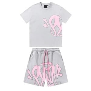 SynaWorld Graffiti Style Gray-Pink Suit