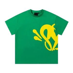 SynaWorld graffiti-style green T-shirt