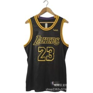 The black jersey of the Lakers' LBJ style.