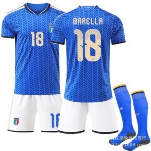 The blue jersey of Italian Barella.