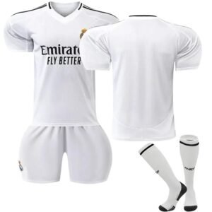 The home football kit of Real Madrid.