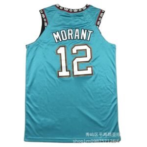 The No. 12 blue basketball jersey of Morant.