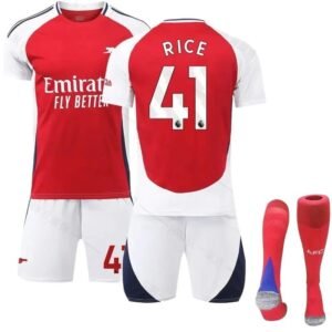 The red and white sports suit of Arsenal Football Club.