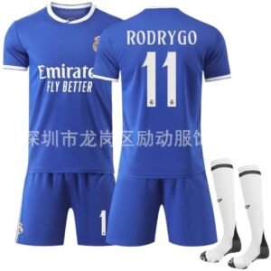 The retro blue jersey of Real Madrid.