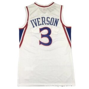 The retro-style jersey of Allen Iverson in Philadelphia.
