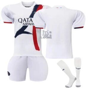 The simple white jersey of Paris Saint-Germain.
