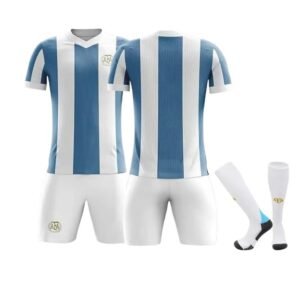 The white and light blue striped football jersey of Argentina.