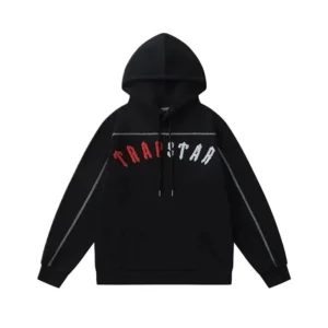 Trapstar Letter Style Black Hoodie