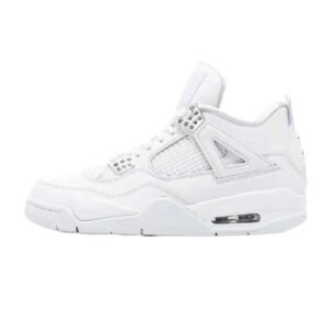Trendy white sneakers of Jordan 4th generation