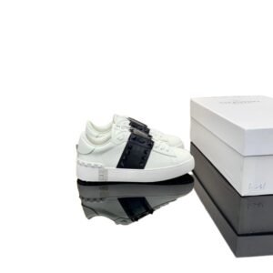 Valentino Rivet Casual White Sneakers