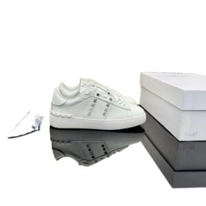 Valentino Rivet Trendy White Shoes